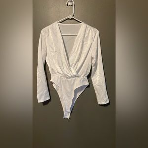 SHEIN White High-waisted Bodysuit